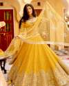 Haldi Special Georgette Lehenga Choli With paper mirror work  thumb 1