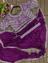 Heavy Chinon Embroidery cording work Ready to wear Saree With Belt thumb 6