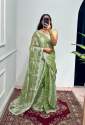 Heavy Embroidery Zari Work Patta With Cut Work Border Jimmy Choo Saree thumb 4