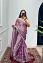 Heavy Embroidery Zari Work Patta With Cut Work Border Jimmy Choo Saree thumb 6