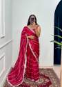 Heavy Embroidery Zari Work Patta With Cut Work Border Jimmy Choo Saree thumb 7