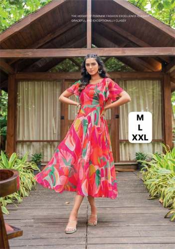 Heavy Georgette printed Maxi dress