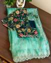heavy handwork attach woth jarkan Soft Organza Saree
