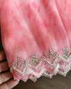 heavy handwork attach woth jarkan Soft Organza Saree thumb 3