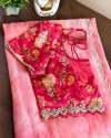 heavy handwork attach woth jarkan Soft Organza Saree thumb 4