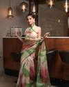 infloura organza  silk handcrafted work saree  thumb 1