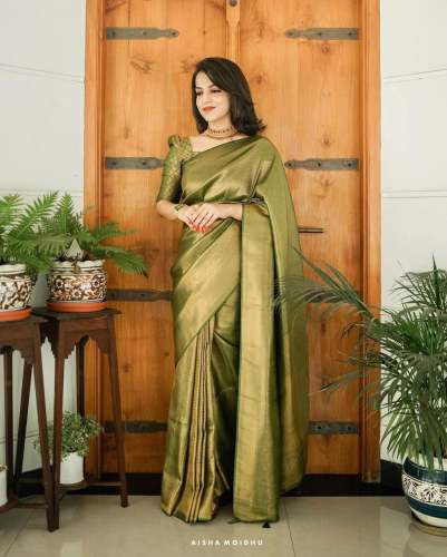 Jacquard Work Soft Lichi Silk Saree