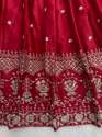 Japan satin Red Colour Fully Stitched Lehenga thumb 6