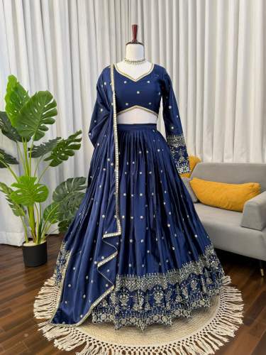 Japan satin  Sequence Work Lehenga