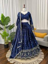 Japan satin  Sequence Work Lehenga