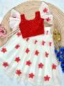 Jingle bells and traditional style Kids Cristmas lahengha-choli set thumb 1