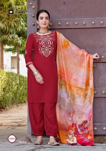 KANCHI Design Viscose fabric Musline Print readymade suit