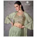 KASHVI launch viscos jacquard silk lehenga with shrug thumb 7