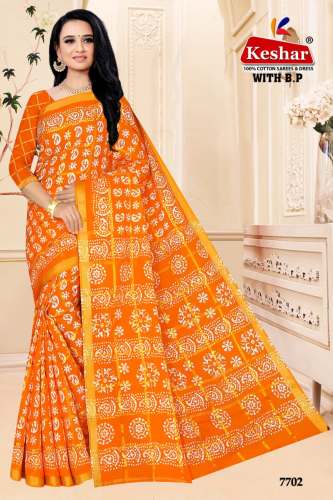 Patola Print Cotton Saree Vol 3 By Keshar Batik