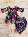 kids girl traditional kurti dhoti salwar set thumb 1