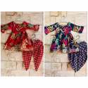 kids girl traditional kurti dhoti salwar set thumb 2