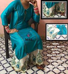  Lace Broder Neck pattern kurti