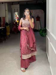 latest collection Georgette Palazzo kurti set naira style