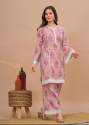 latest Cotton crosier lace Kurti Palazzo Duptta Set thumb 1
