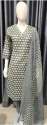latest cotton fabric printed kurti pant and dupatta set  thumb 1