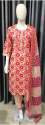 latest cotton fabric printed kurti pant and dupatta set  thumb 3