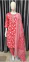latest cotton fabric printed kurti pant and dupatta set  thumb 6
