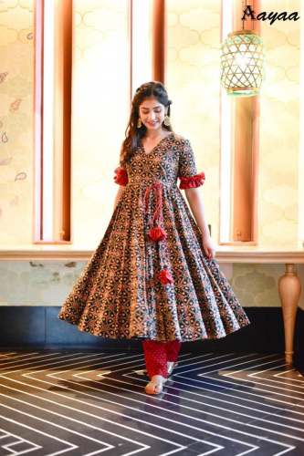 latest Digital Printed Work cotton silk kurti pant dupatta set