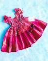 latest kanjivaram febric girls frock