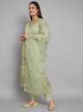 latest Organza  Zari pattern readymade suit thumb 4