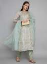 latest Organza  Zari pattern readymade suit thumb 7