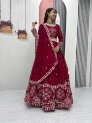 Launching Heavy Fox Georgette Embroidered Sequence Work Lehenga choli