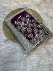 Lehriya Type foil print Satin fabric Saree 