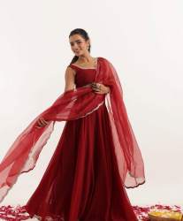 Lovely Elegance  Pure Georgette Lehenga With Embroidery Sequins Work