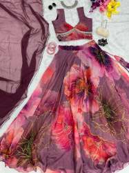 Lovely Elegance Pure Jimmy Organza Lehenga 