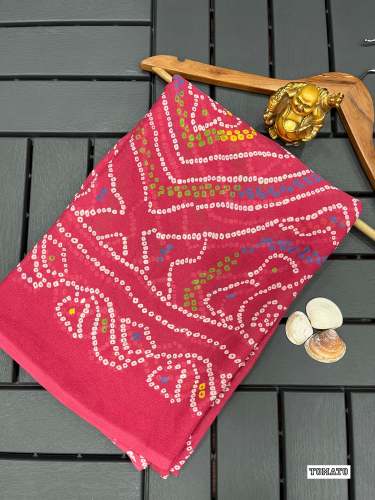 Mastani Moss Crepe Bandhani Saree