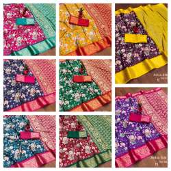 Mukunda-Vol-3 Kalamkari Printed Dola Silk saree