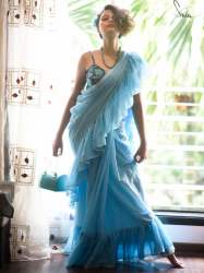 Mul Cotton Ruffle Saree