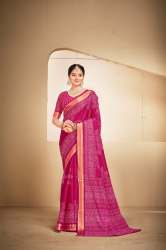 Mul Mul Cotton  Chatai Border Saree