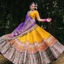 navratri special Butter Silk  Digital Print Lehenga Choli Dupatta  set thumb 5