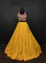 Navratri Style Rayon Lehenga Choli With Kodi Work Blouse thumb 7
