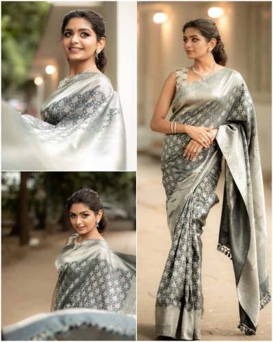 new ALMAARI lunch Zari work traditional Banarasi Soft Silk Saree