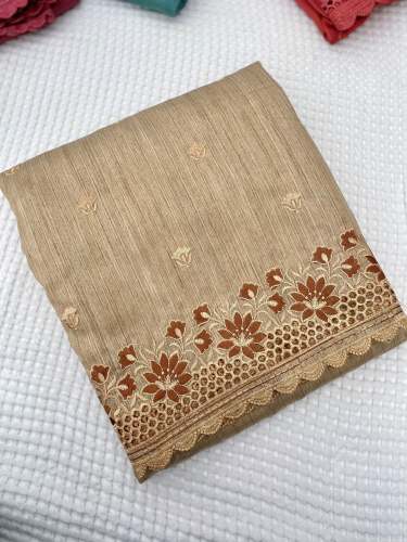 New arrival mottifs with cutwork border matka silk soft saree