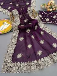 new arrival Spark zari work soft Jimmy chu saree