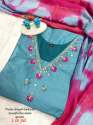 NEW ARRIVALS  muslin fabric kurti pant dupatta set thumb 5