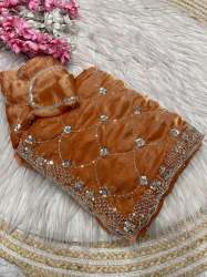 New Bollywood Trending Design Beautiful Sequence Fandy Sattin saree