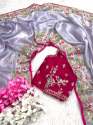new Collection Embroidery Multi Treads Work Jimmy Choo saree thumb 5