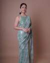 new-collection-georgette-mirror-work-saree