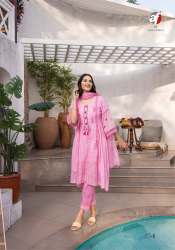 new ð‹ð€ð”ðð‚ð‡ðˆðð† COTTON  HAND WORK kurti pant dupatta set