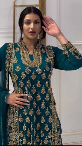 New Designer Wear Heavy Work 3 Pis Suit Set