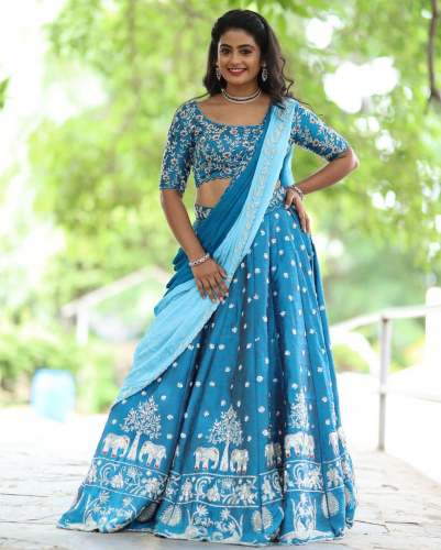 New Edition Of Most Viral Elephant Peacock Style Lehenga Dhavani Set